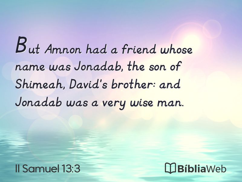 II Samuel 13:3 em imagem para compartilhar