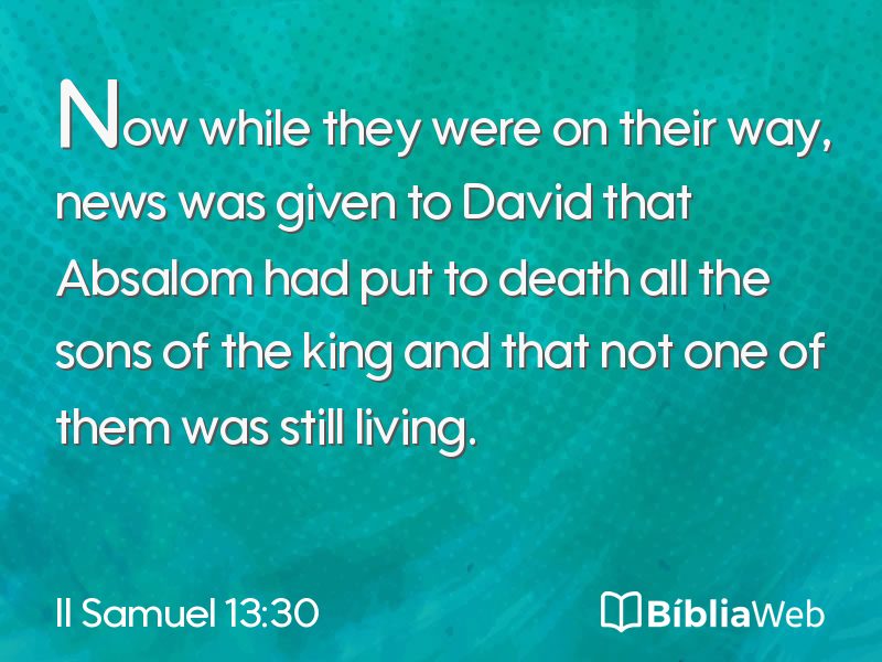 II Samuel 13:30 em imagem para compartilhar