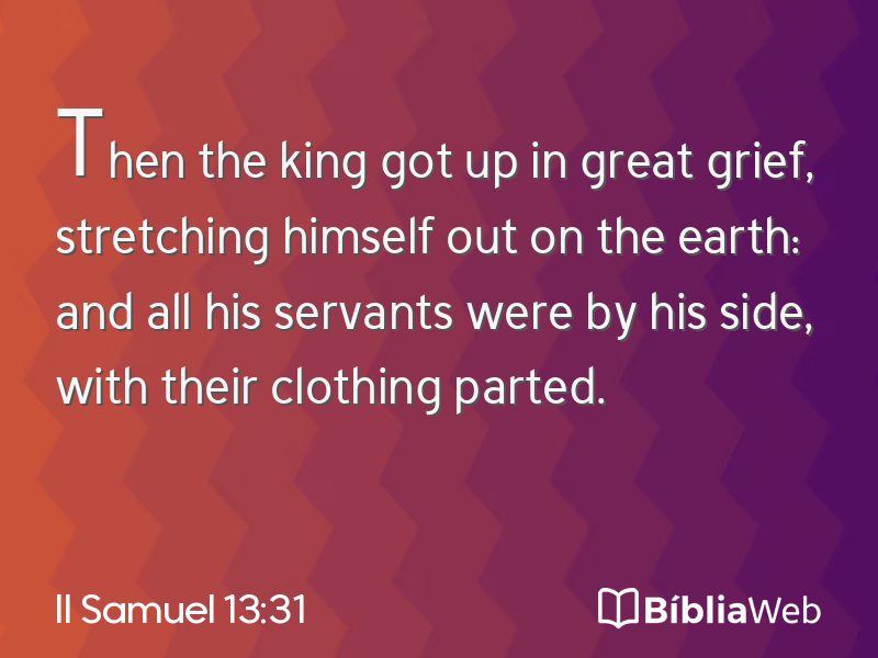 II Samuel 13:31 em imagem para compartilhar