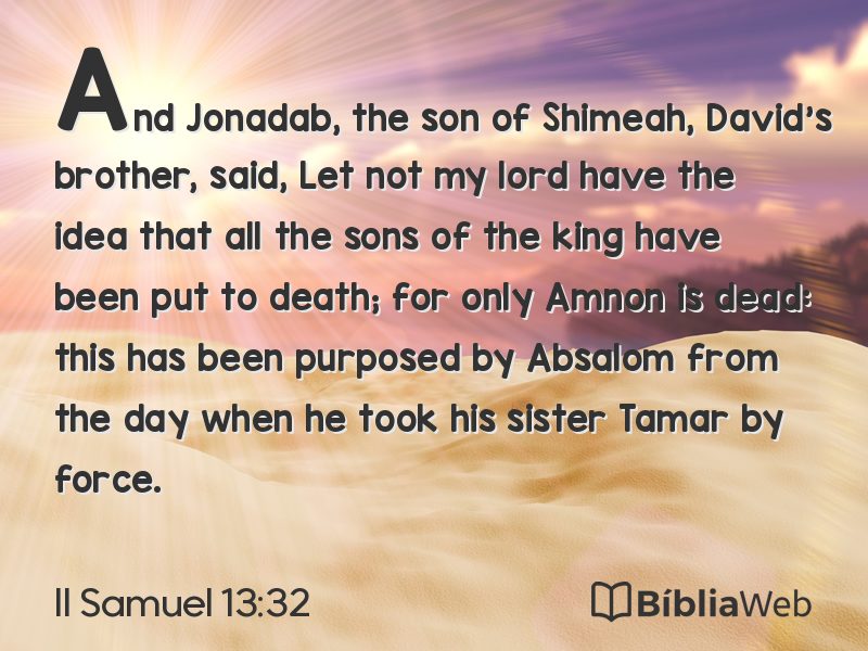 II Samuel 13:32 em imagem para compartilhar
