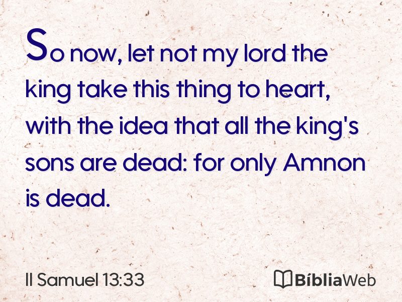 II Samuel 13:33 em imagem para compartilhar