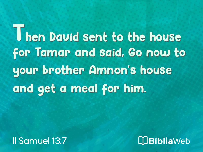 II Samuel 13:7 em imagem para compartilhar