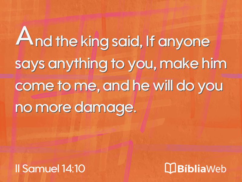 II Samuel 14:10 em imagem para compartilhar