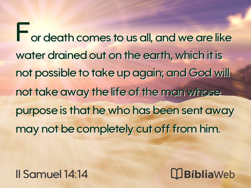 II Samuel 14:14 em imagem para compartilhar