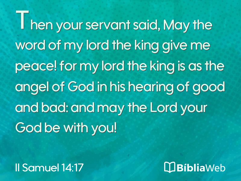 II Samuel 14:17 em imagem para compartilhar