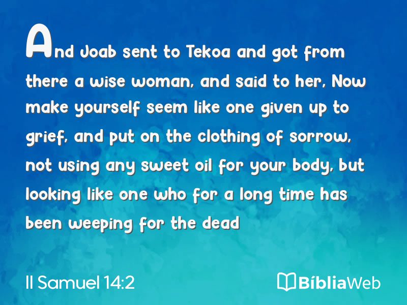 II Samuel 14:2 em imagem para compartilhar