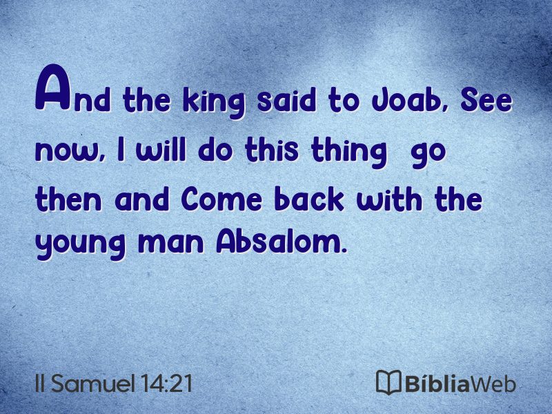 II Samuel 14:21 em imagem para compartilhar