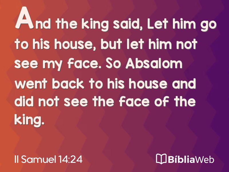II Samuel 14:24 em imagem para compartilhar