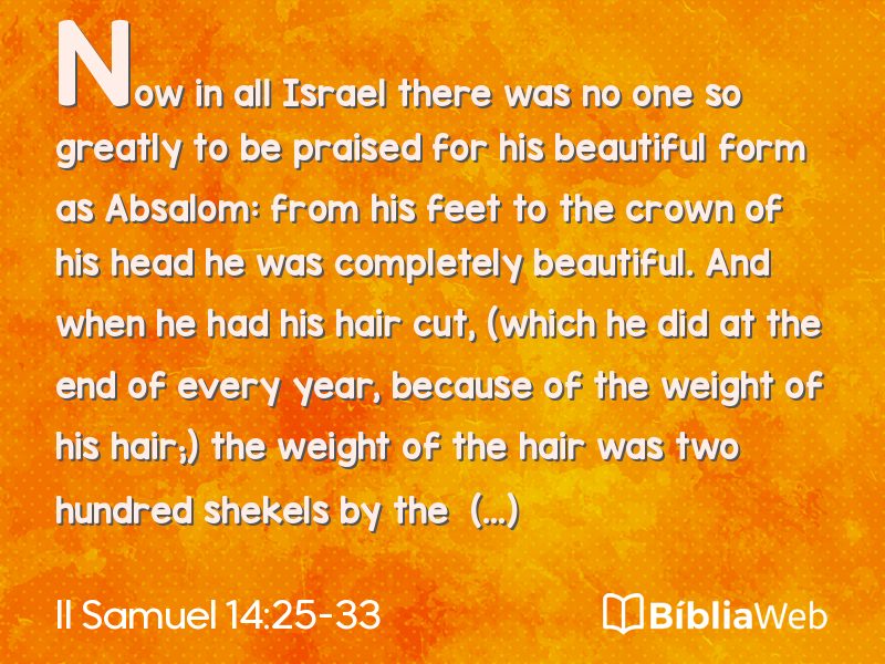 II Samuel 14:25-33 em imagem para compartilhar
