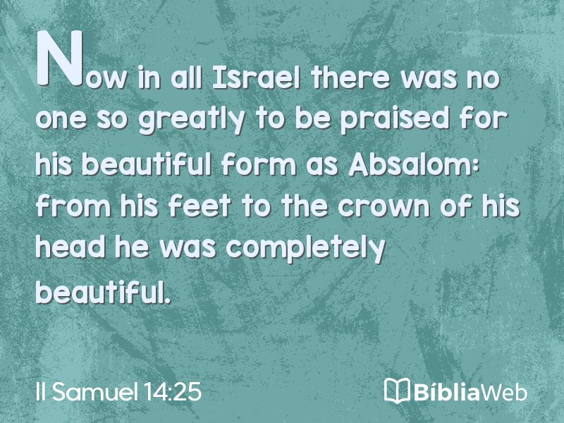 II Samuel 14:25 em imagem para compartilhar