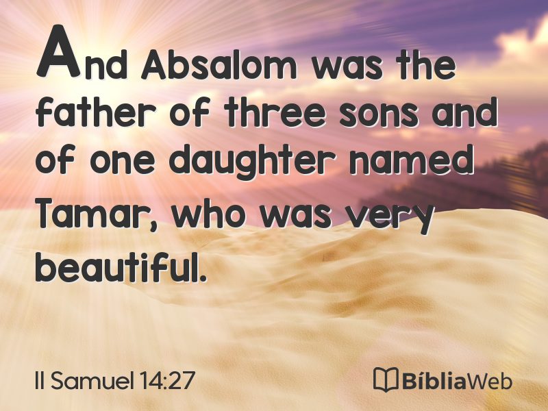 II Samuel 14:27 em imagem para compartilhar