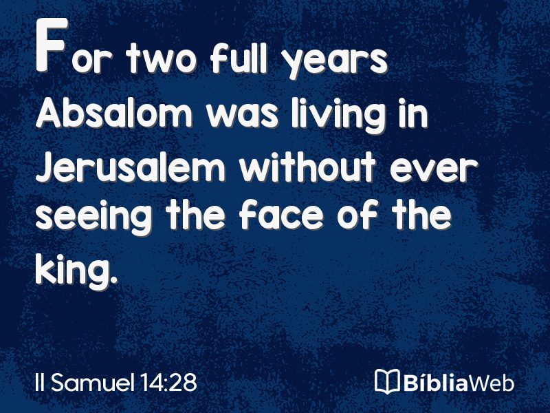 II Samuel 14:28 em imagem para compartilhar