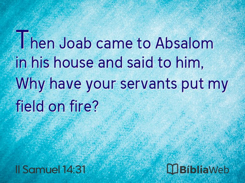 II Samuel 14:31 em imagem para compartilhar