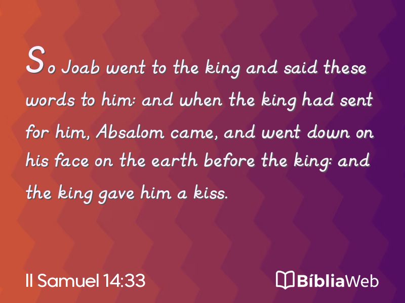 II Samuel 14:33 em imagem para compartilhar
