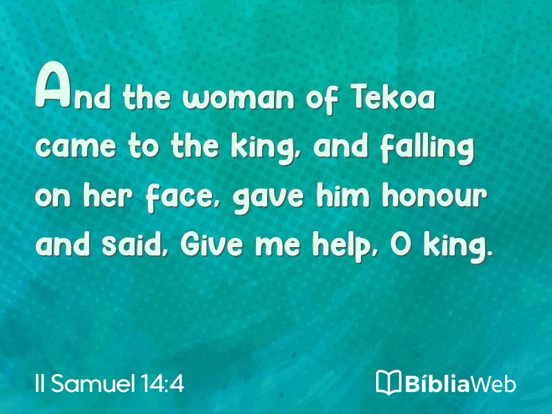 II Samuel 14:4 em imagem para compartilhar