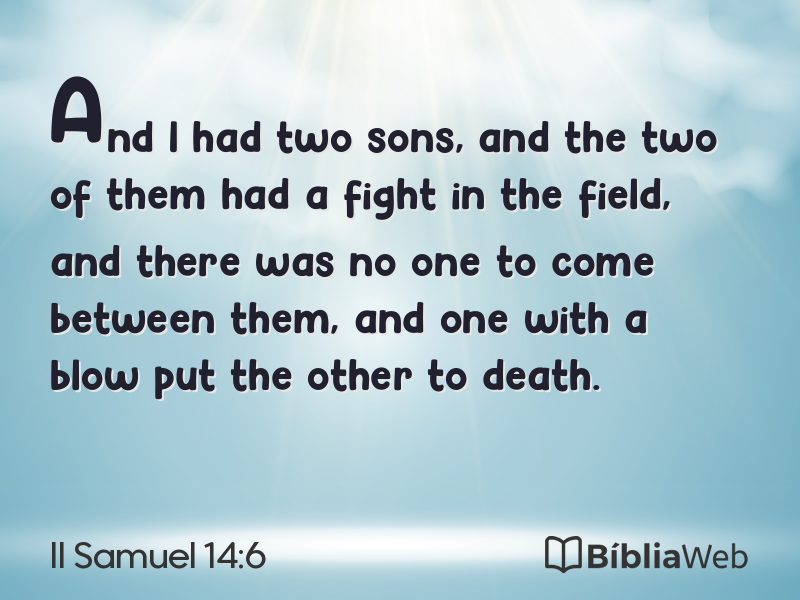 II Samuel 14:6 em imagem para compartilhar