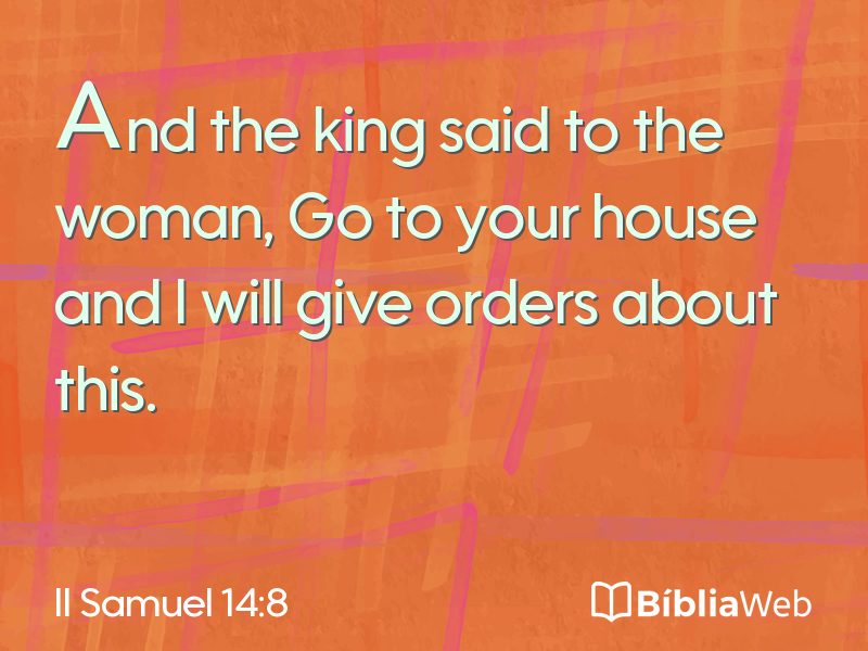 II Samuel 14:8 em imagem para compartilhar
