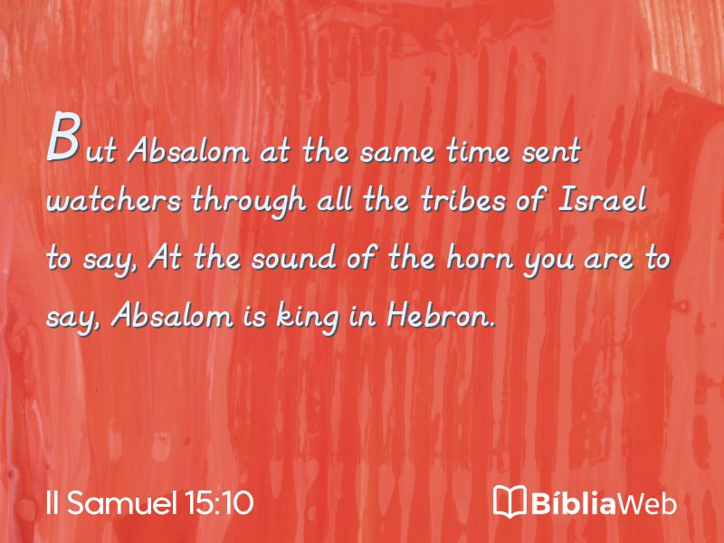 II Samuel 15:10 em imagem para compartilhar
