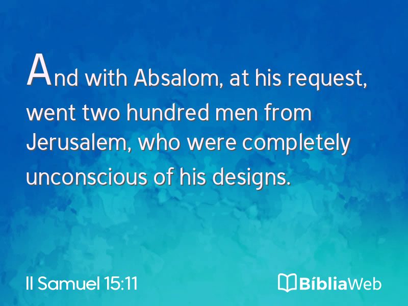 II Samuel 15:11 em imagem para compartilhar