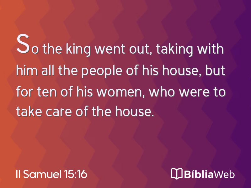 II Samuel 15:16 em imagem para compartilhar