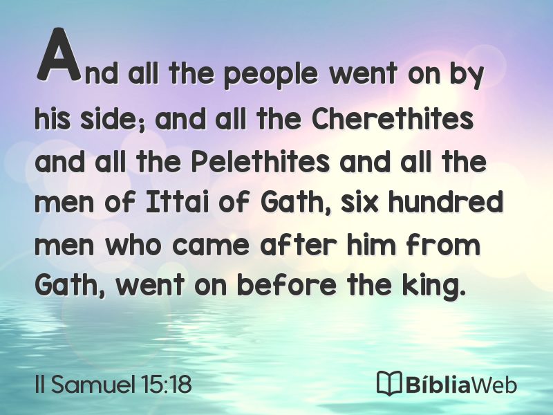 II Samuel 15:18 em imagem para compartilhar
