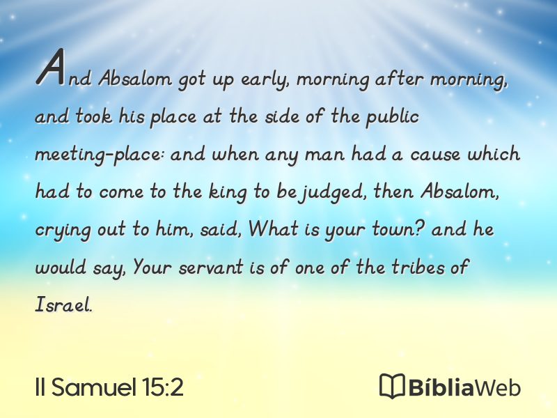 II Samuel 15:2 em imagem para compartilhar
