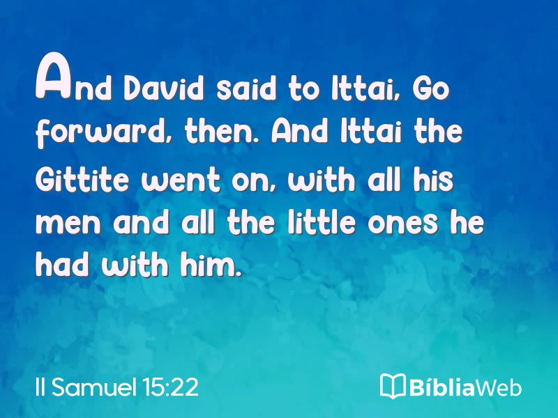 II Samuel 15:22 em imagem para compartilhar