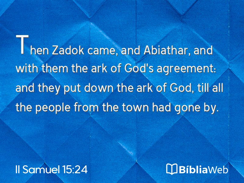 II Samuel 15:24 em imagem para compartilhar