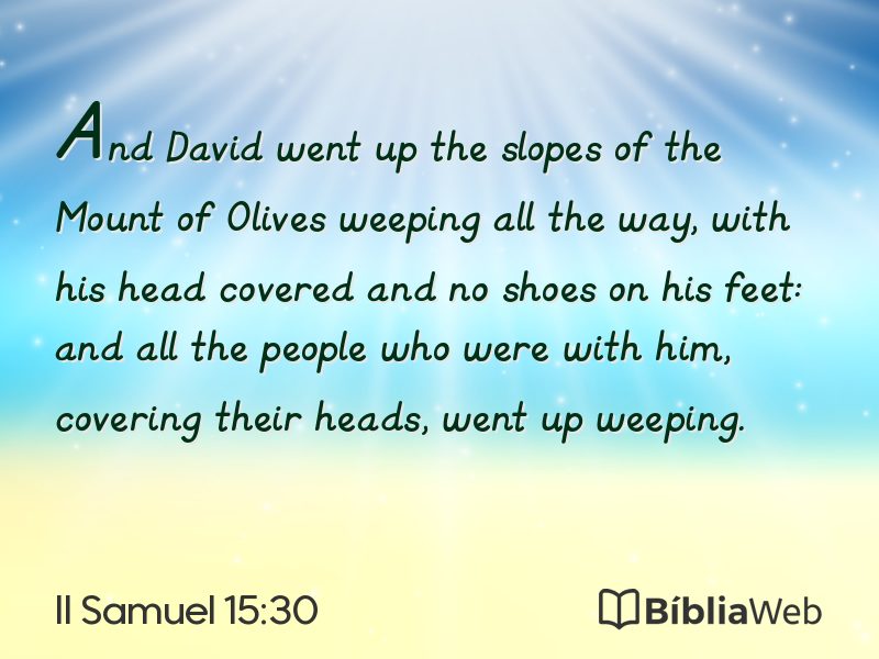 II Samuel 15:30 em imagem para compartilhar