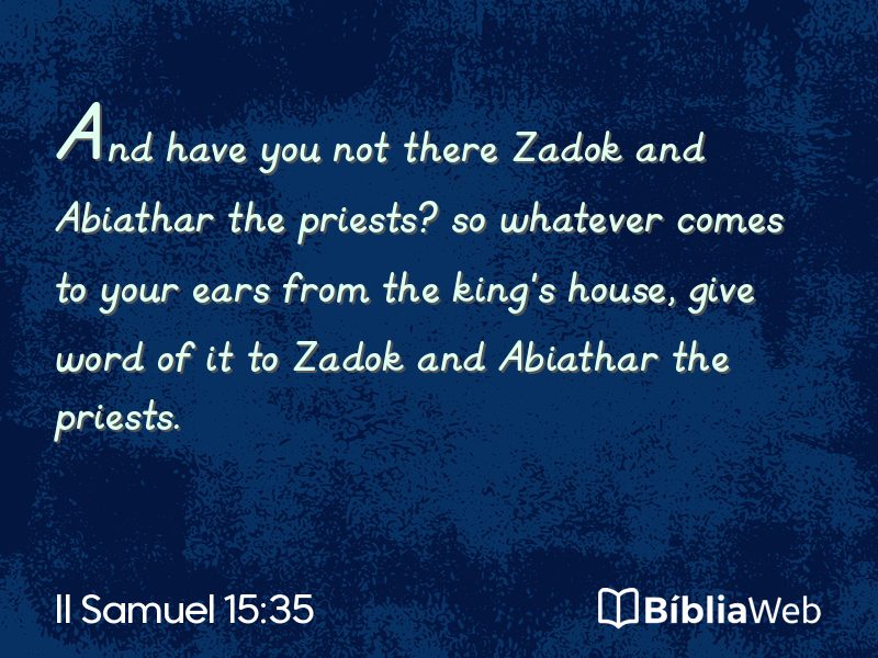 II Samuel 15:35 em imagem para compartilhar