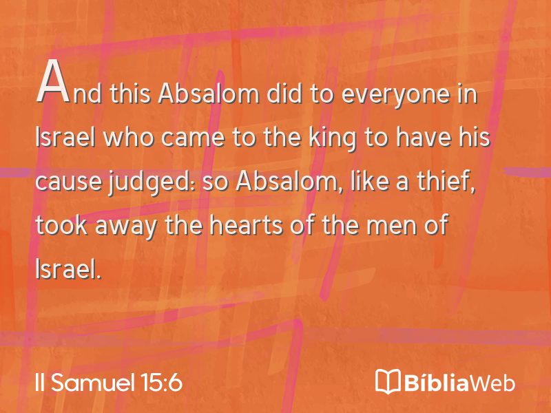 II Samuel 15:6 em imagem para compartilhar