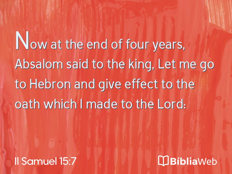II Samuel 15:7 em imagem para compartilhar