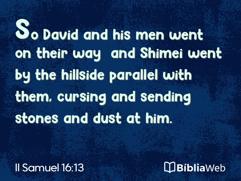 II Samuel 16:13 em imagem para compartilhar