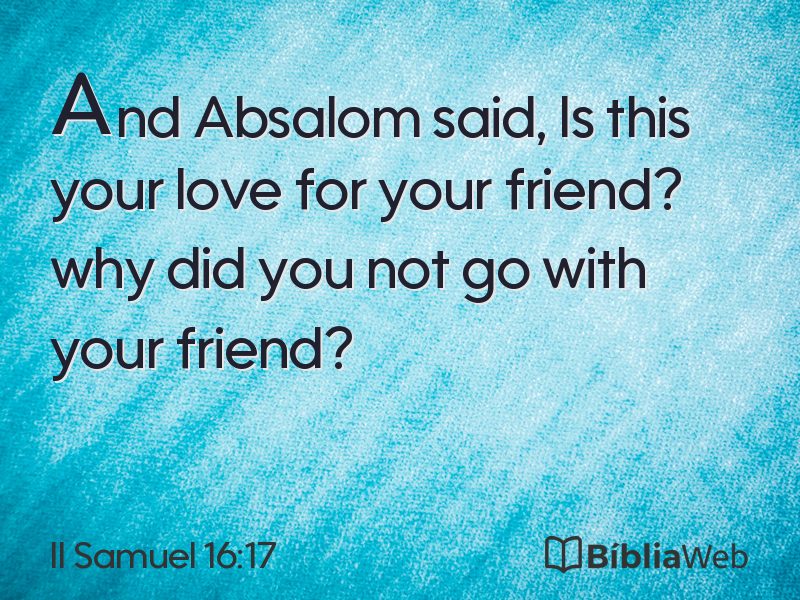II Samuel 16:17 em imagem para compartilhar