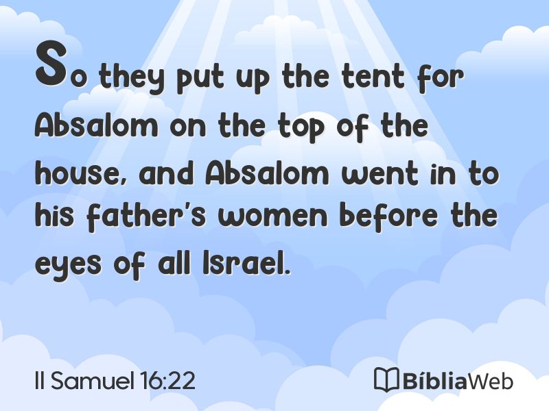 II Samuel 16:22 em imagem para compartilhar