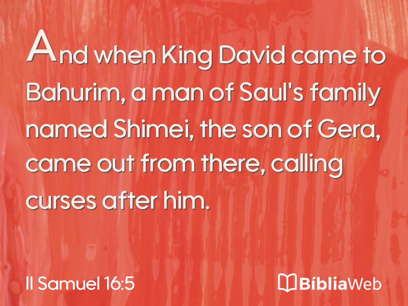 II Samuel 16:5 em imagem para compartilhar
