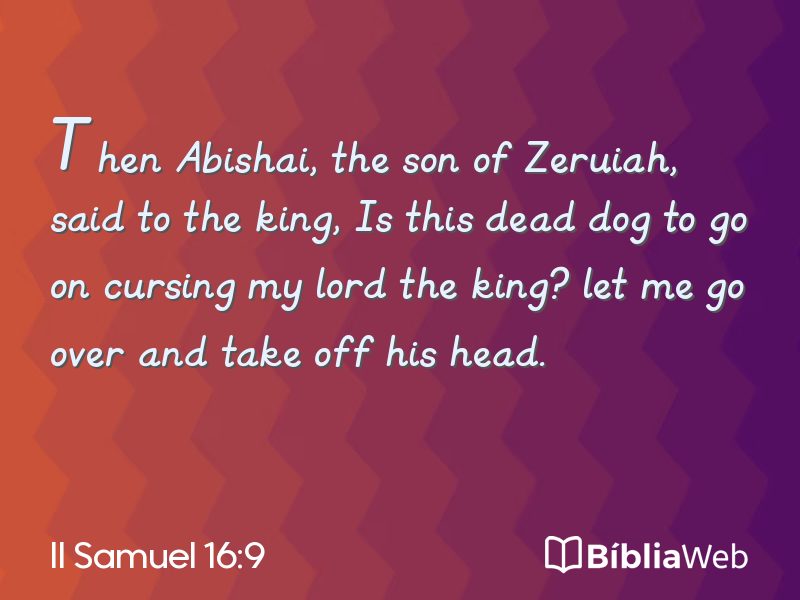 II Samuel 16:9 em imagem para compartilhar
