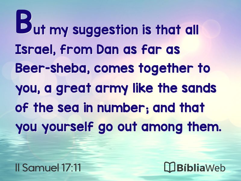 II Samuel 17:11 em imagem para compartilhar