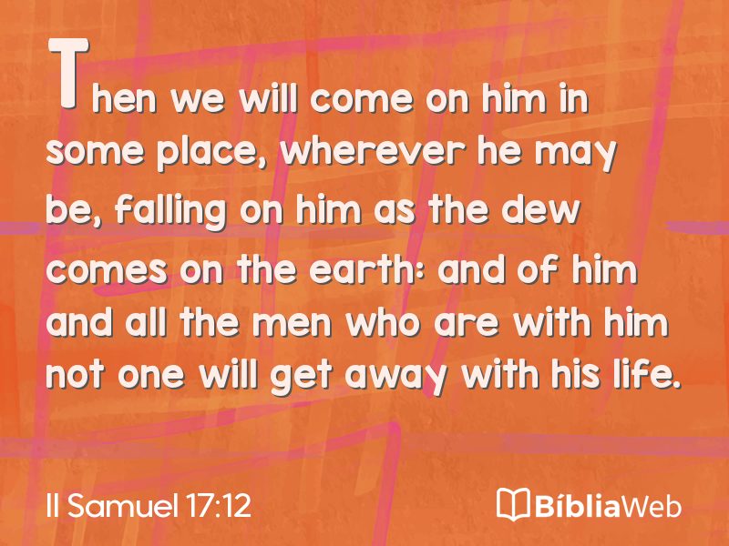 II Samuel 17:12 em imagem para compartilhar