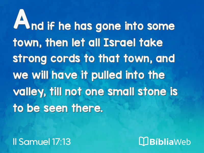 II Samuel 17:13 em imagem para compartilhar