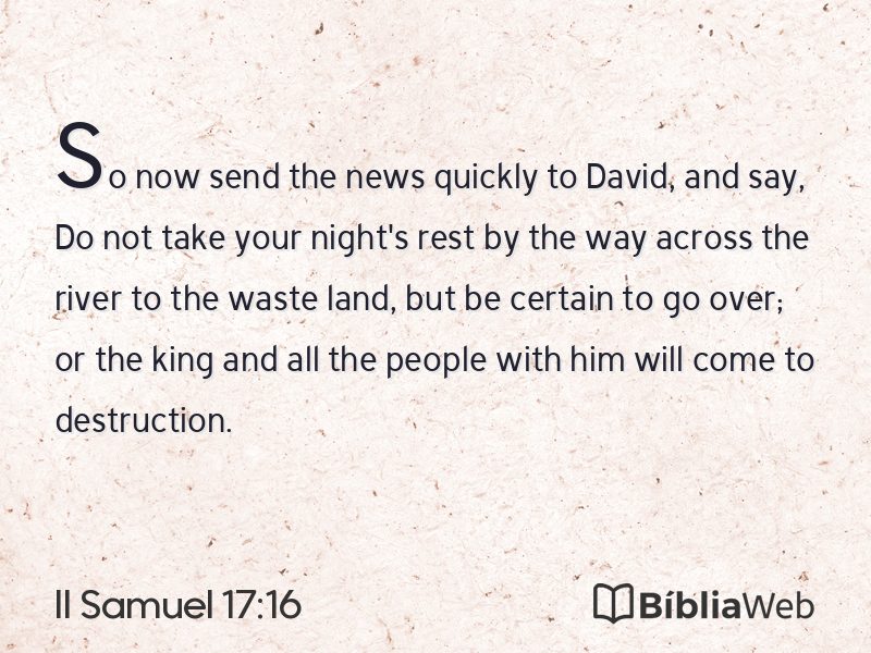 II Samuel 17:16 em imagem para compartilhar