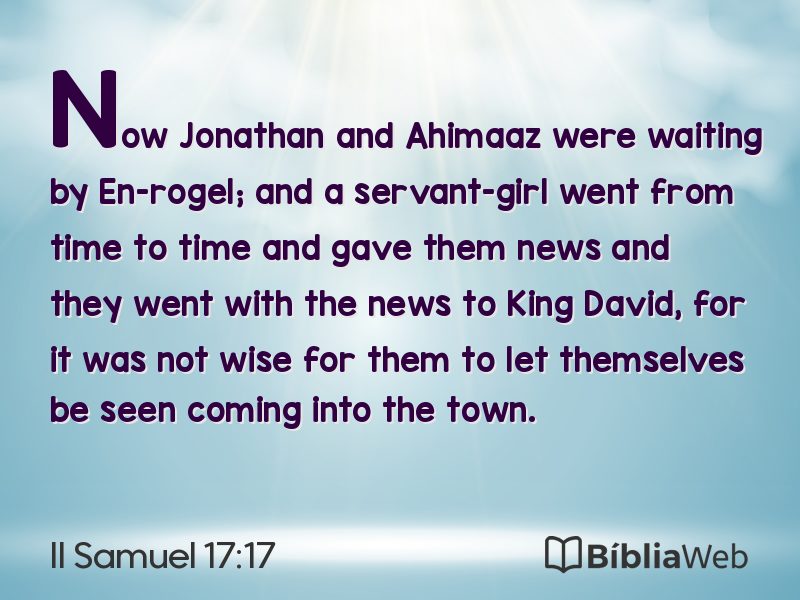 II Samuel 17:17 em imagem para compartilhar