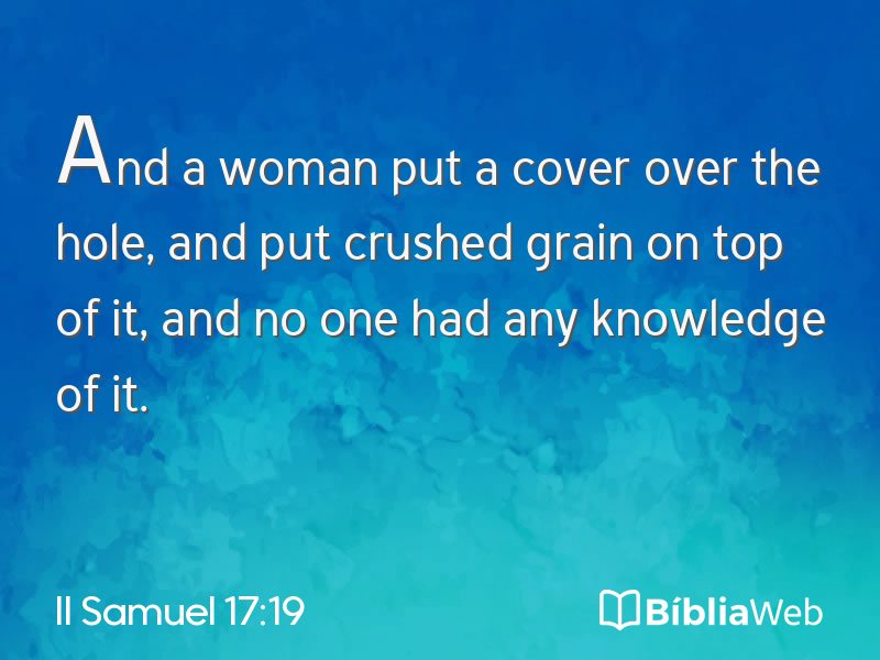 II Samuel 17:19 em imagem para compartilhar