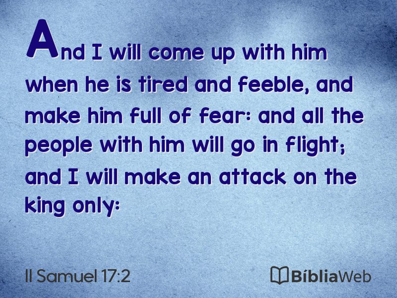 II Samuel 17:2 em imagem para compartilhar