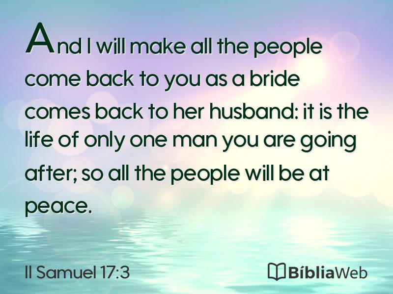 II Samuel 17:3 em imagem para compartilhar