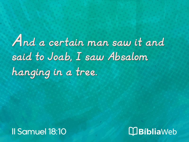 II Samuel 18:10 em imagem para compartilhar