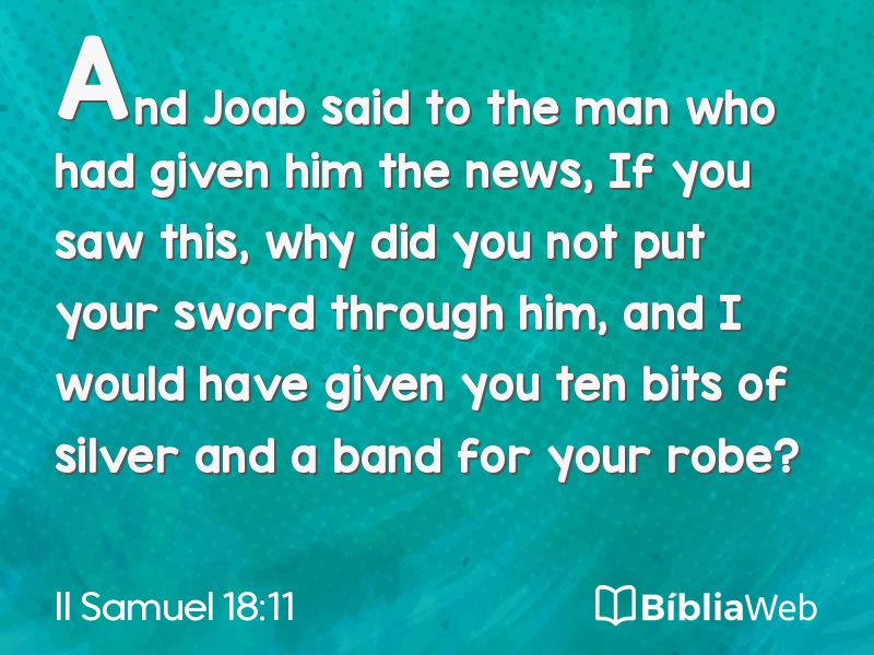 II Samuel 18:11 em imagem para compartilhar