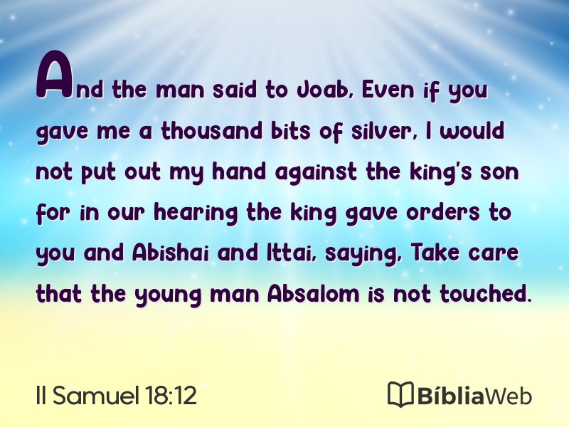 II Samuel 18:12 em imagem para compartilhar