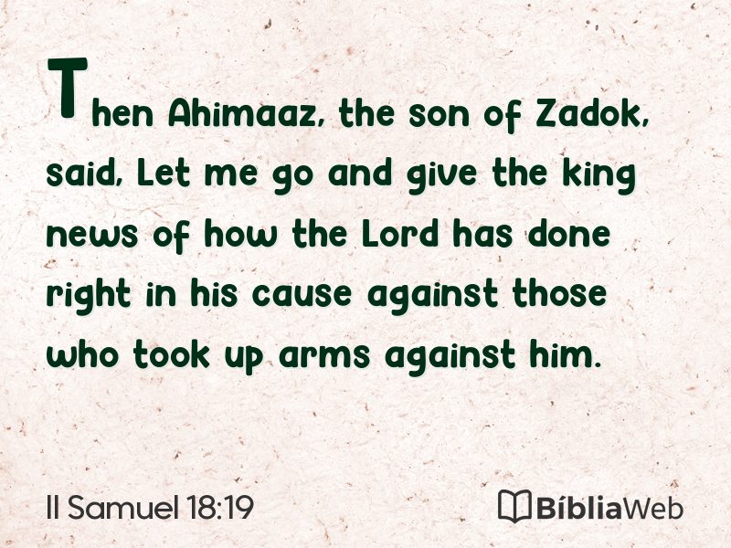 II Samuel 18:19 em imagem para compartilhar