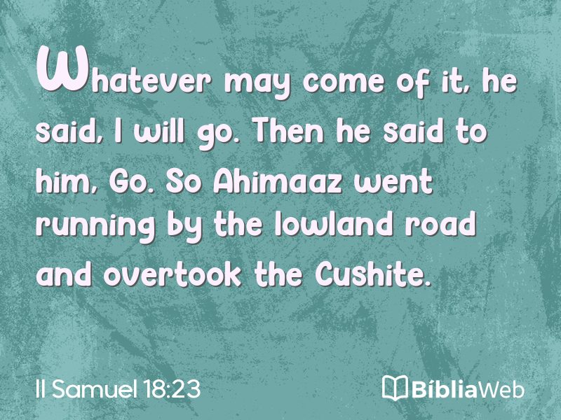 II Samuel 18:23 em imagem para compartilhar
